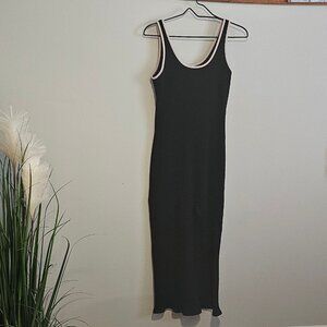 Sleeveless Black Ribbed Dress from The Native One, Small